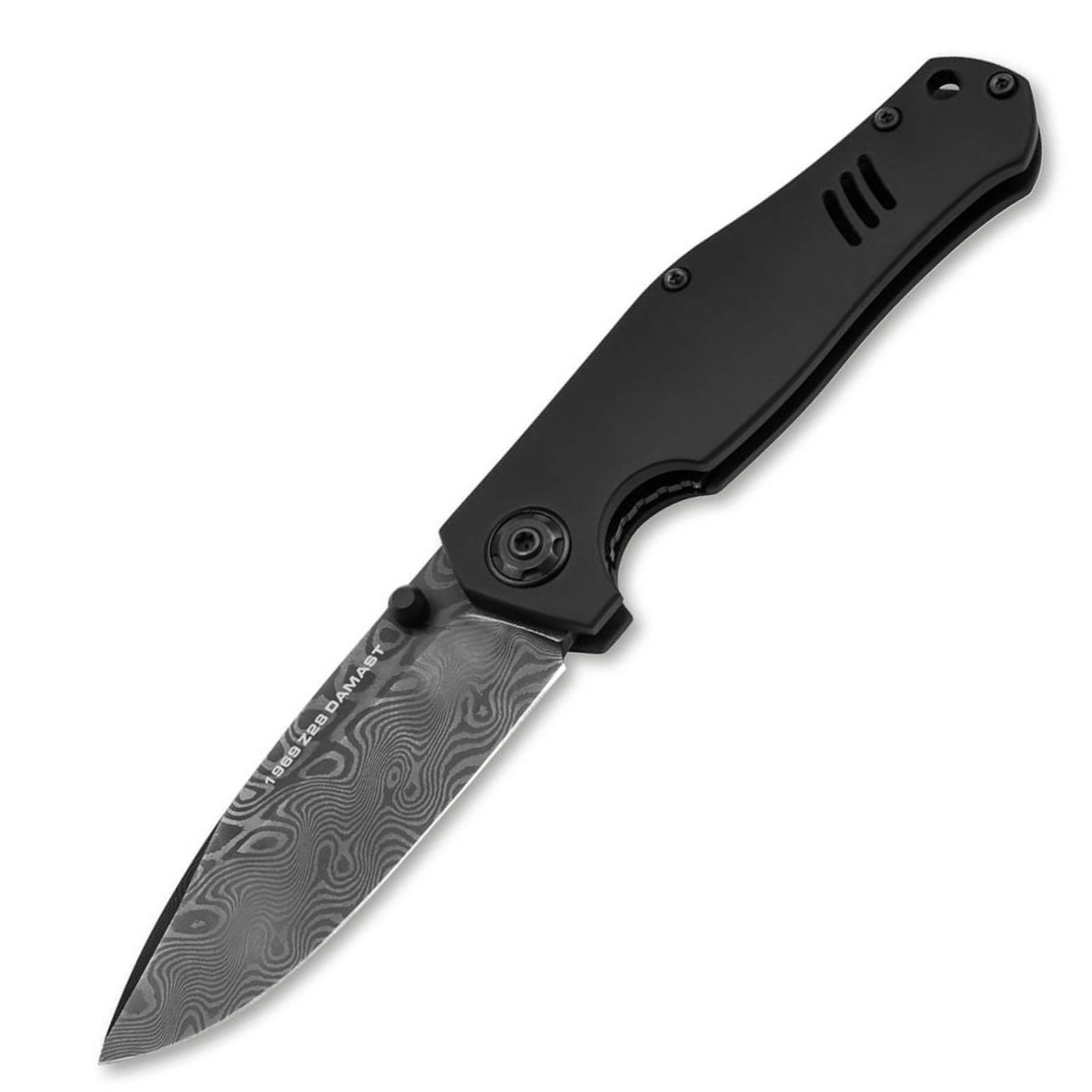 BOKER Z-28 3.15" DROP/PLAIN/BLACK/DAMASCUS - BOKER