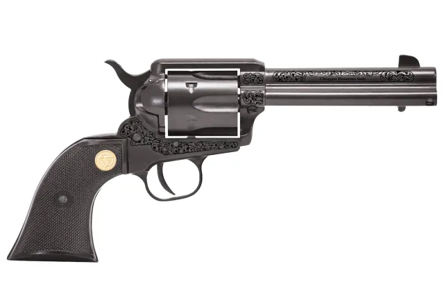Chiappa 1873 SAA Revolver .22 LR 4.75 In Black Engraved Frame - Orion - .22 LR