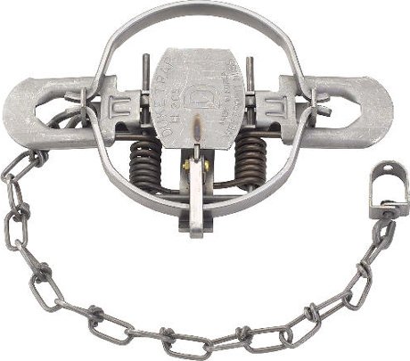 Duke Coil Spring Trap No. 2 - 5 1/2" Jaw Spread - Model 490 - Silver Color - Duke Manufacturing Co.