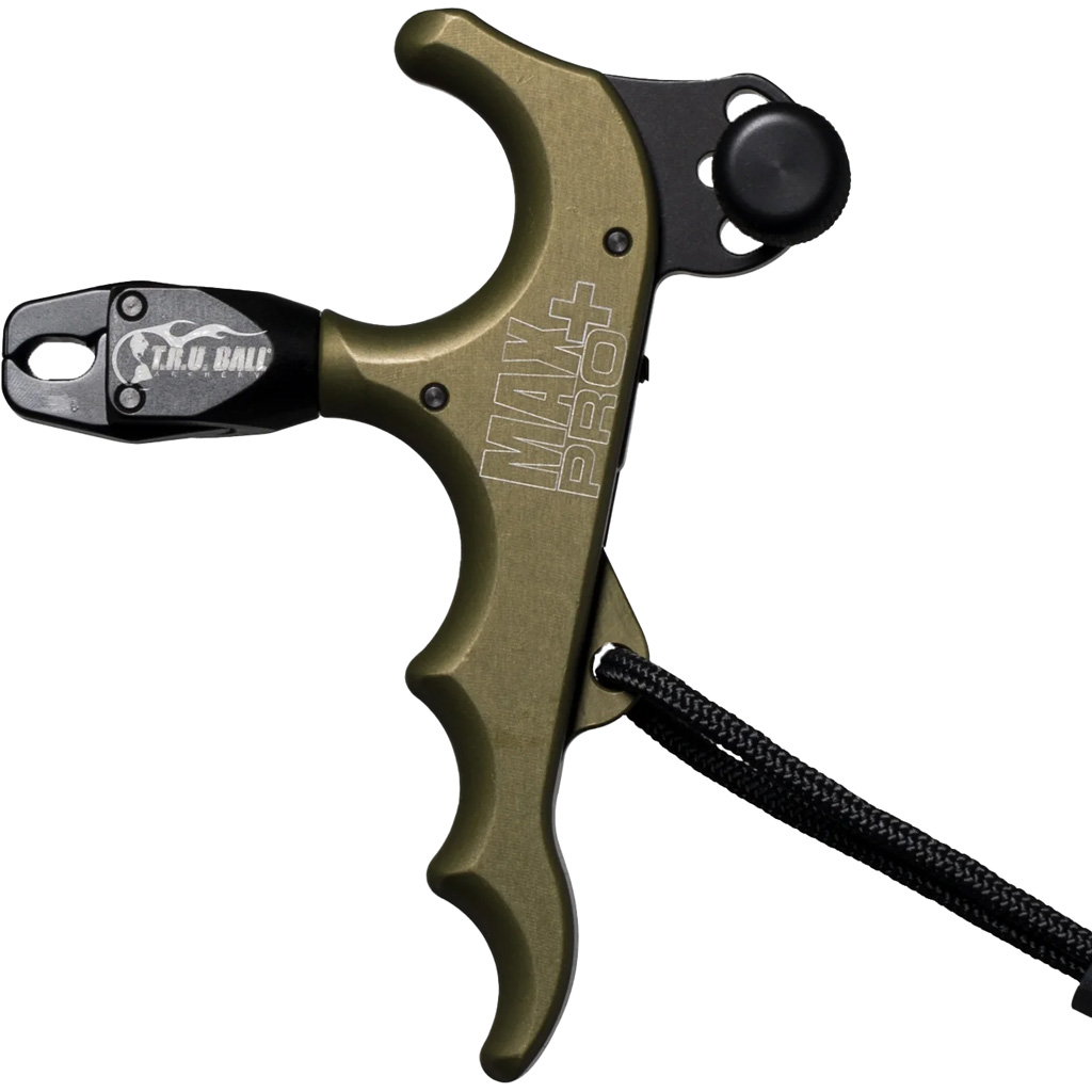 Tru Ball TMPP-TB Max Pro Plus 4-Finger Bow Release, 360 deg Swivel, Ergonomic