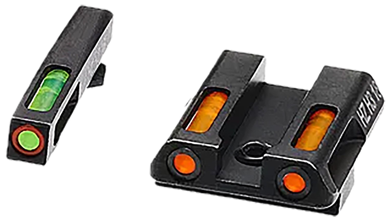 HiViz GLN621 LiteWave H3 Fiber-Optic Sight Set Green Tritium/Orange Outline w/Litepipes Orange Fits Glock 42, 43, 43X, 48 - Hi-Viz - STEEL