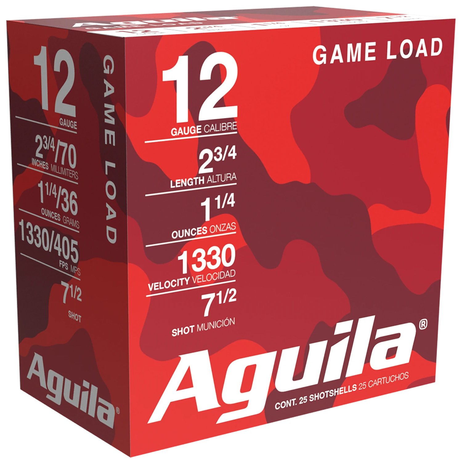 Aguila 1CHB1207 Birdshot High Velocity 12 Gauge 2.75" 1 1/4 oz 7.5 Shot 25 Per Box/ 10 Cs - Aguila Ammunition - 12 Gauge