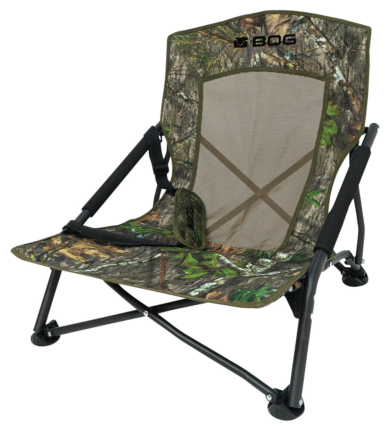BOG Low-Profile Turkey Chair, Lightweight Aluminum, Mossy Oak Obsession, 300lb Capacity, 6.5lbs