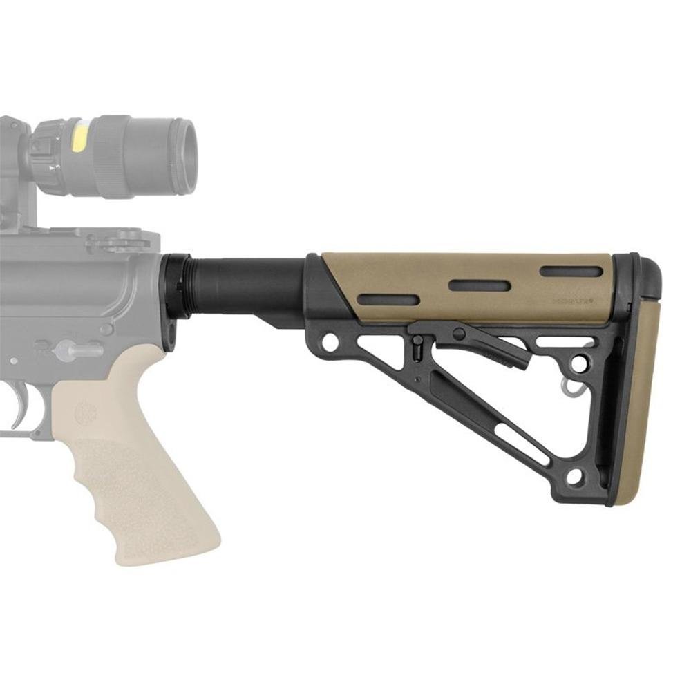 Hogue 15345 AR-15/M16 Collapsible Buttstock Kit, Desert Tan Rubber