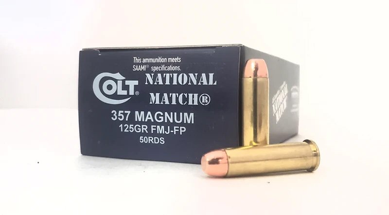 DoubleTap 357M158FMJCT .357 Mag 125gr FMJ-FP Colt Nat Match Ammo 50/bx