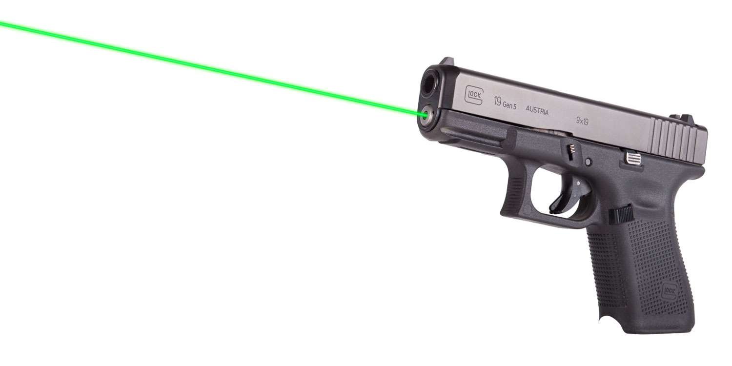 LaserMax LMSG519G Green Guide Rod Laser for Glock 19 Gen 5 5mW 50m - LaserMax - 0.63" AT 20 YARDS