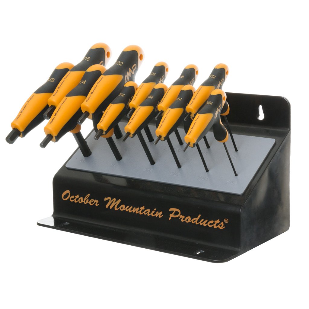 October Mountain 13194 Hex Wrench Set 5/64"-3/8" Dual-Sided L-Frame