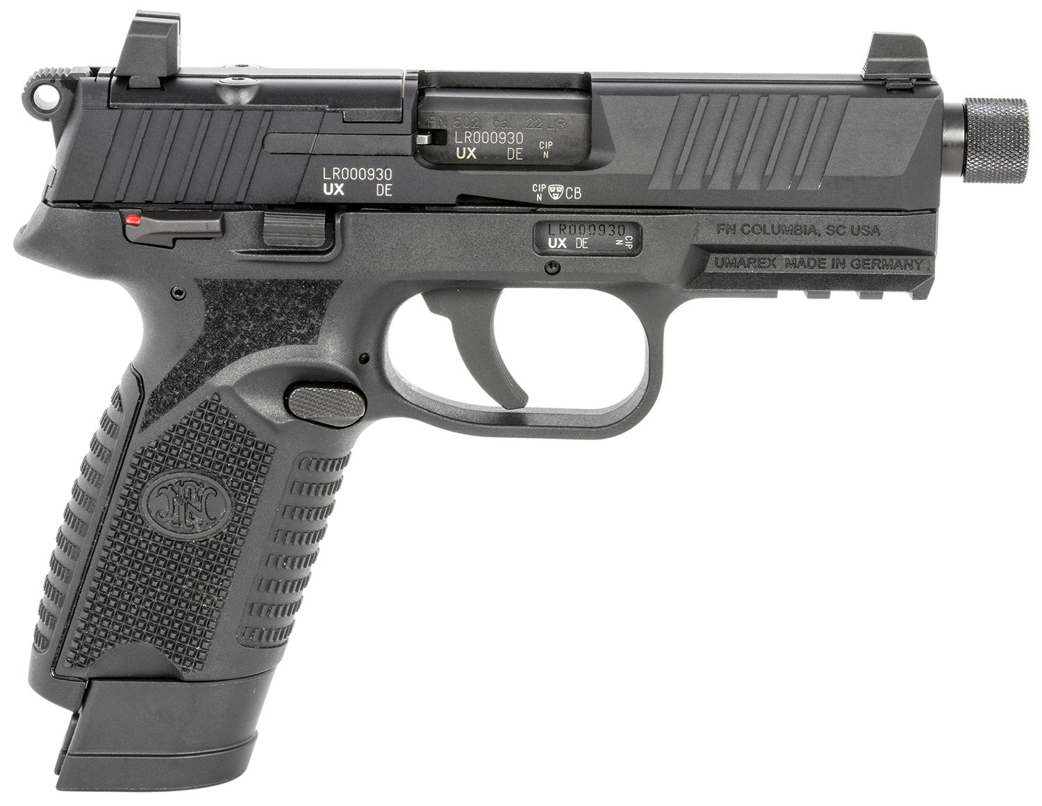 FN 502 Tactical 4.6" 15rd .22lr Pistol Black - FN America - 22 LR