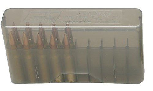 MTM Case-Gard J-20-XS-41 Extra Small Rifle Ammo Box - Clear Smoke, Holds 20 Rounds - MTM Case-Gard - SLIP-TOP AMMO BOX