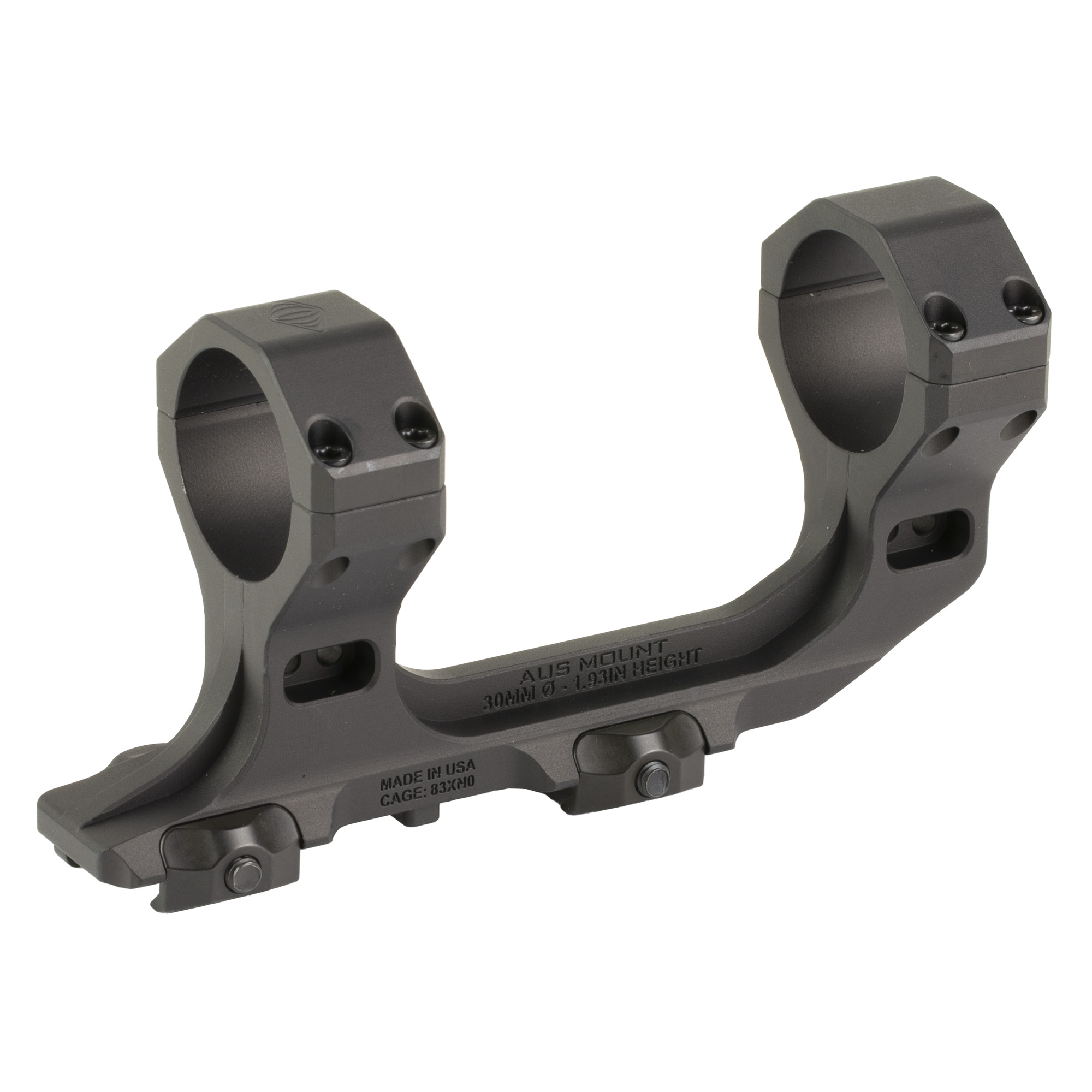 Reptilia 100-246 AUS Mount, 30mm, Black, 1.93" Height, Anodized Finish