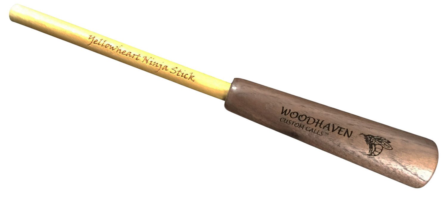 Woodhaven WH085 Ninja Stick Striker Yellowheart Walnut Turkey Call - Woodhaven Calls - TURKEY
