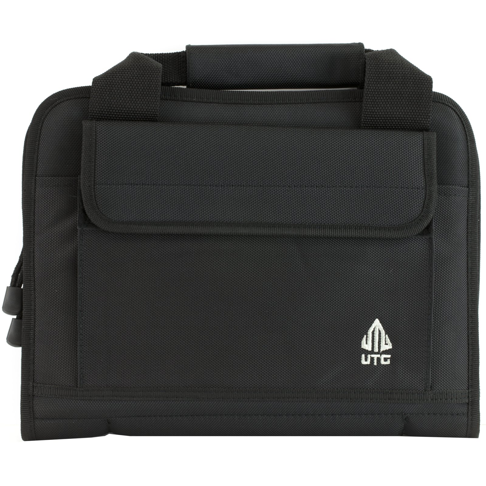 UTG PVC-PC02B Deluxe Double Pistol Case, Black, 1680D Polyester, 13"x10"