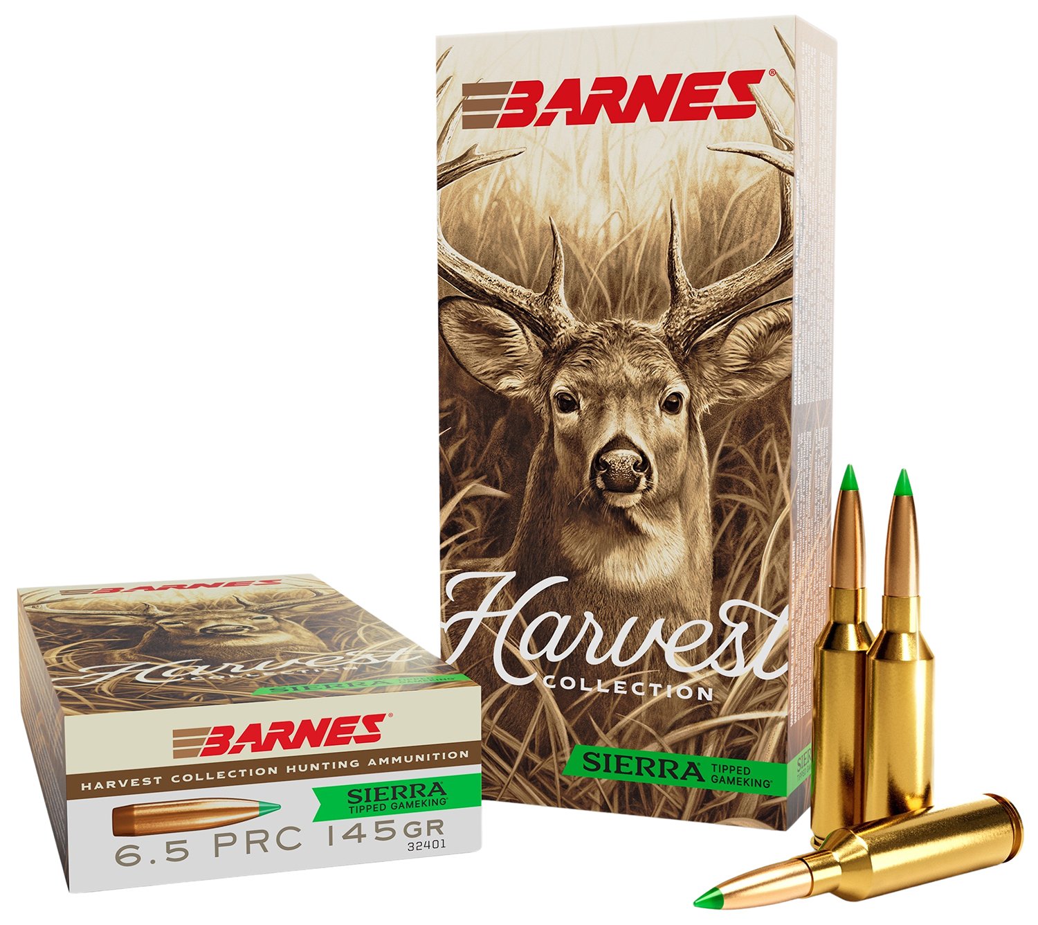 Barnes 32401 Harvest 6.5 PRC 145Gr Sierra Tipped GameKing 20/Box - Barnes Bullets - SIERRA TIPPED GAMEKING