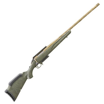 Ruger Gen II American 350 Legend 22" Spiral Fluted Barrel in Burnt Bronze with Green Splatter Stock - Ruger - 350 LEGEND