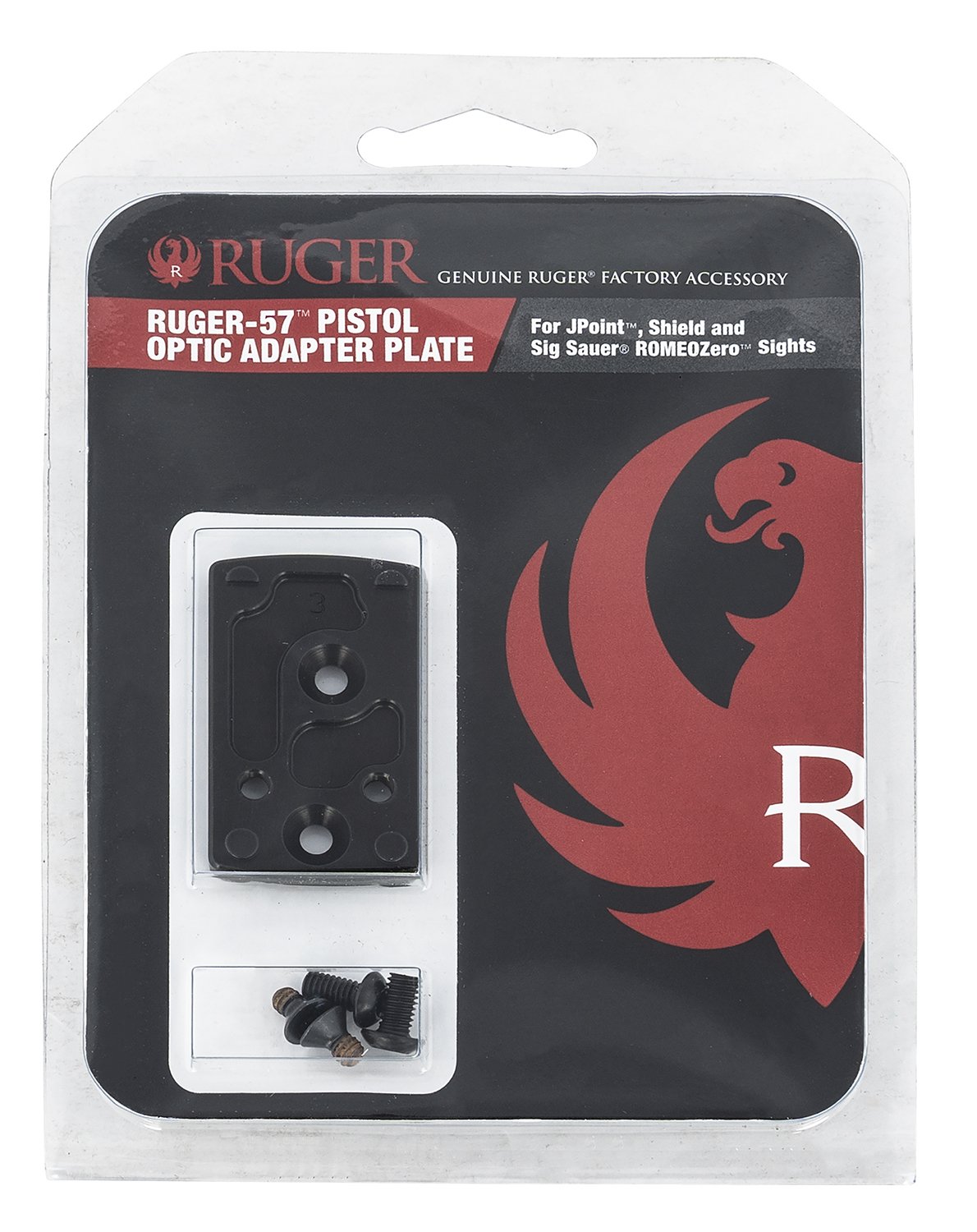 Ruger 90723 Ruger-57 Optic Adapter Plate Pistol Black Anodized Aluminum - Ruger