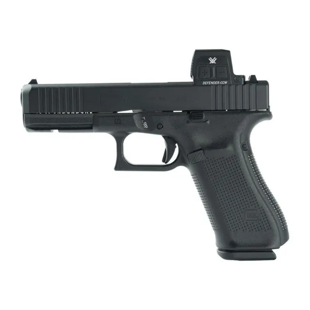 Glock V-Series Model 17 Handgun 9mm Luger 17rd Magazines (3) 4.5 Barrel Vortex Defender Black Cerakote Austria - Glock - 9mm