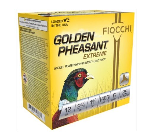 Fiocchi Golden Pheasant Shotgun Loads 12 ga. 2.75 in. 1 3-8 oz. 6 Shot 2...