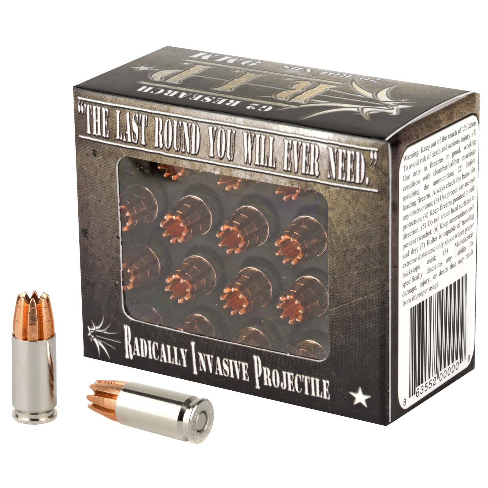 G2 RIP Ammo 9mm Luger 92gr Hollow Point Brass Cased Pistol - 20 Rounds