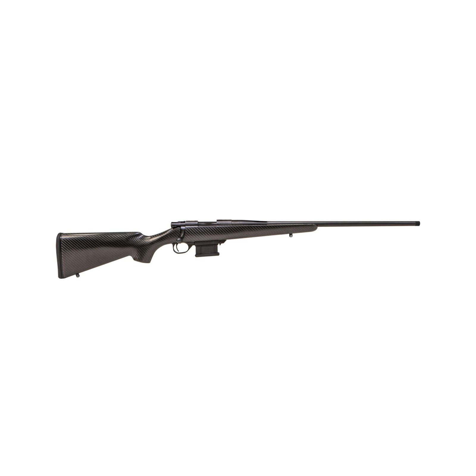 Howa M1500 Bolt Action Carbon Stalker Rifle 6.5 PRC 4rd Magazine 24 Threaded Barrel Blued Carbon Fiber Stock