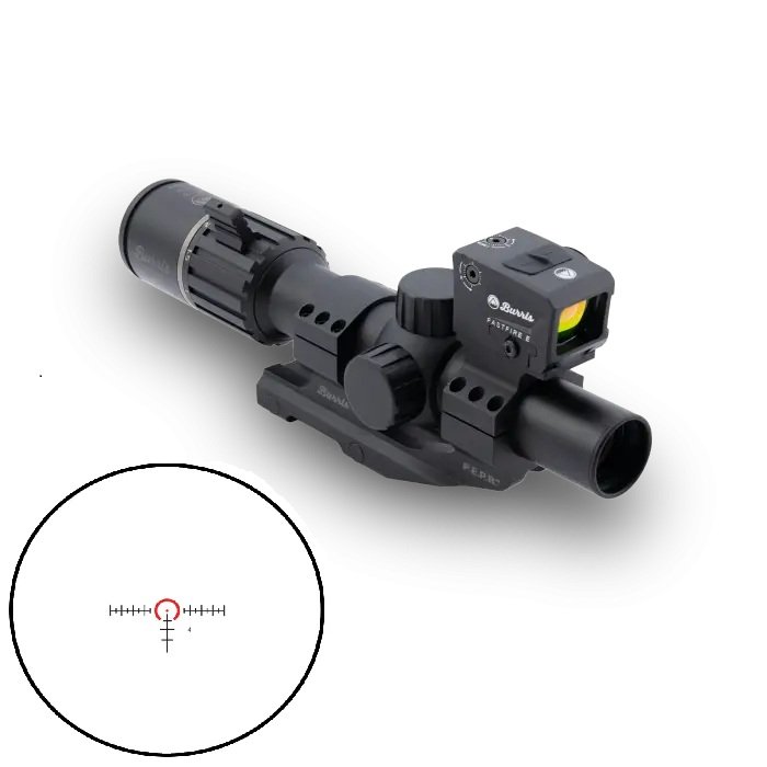 Burris Optics 200575 RT6 Black Incl: AR-PEPR 30mm Mount Incl:FastFire E 3.5MOA Red Dot BALLISTIC AR|FASTFIRE E|PEPR