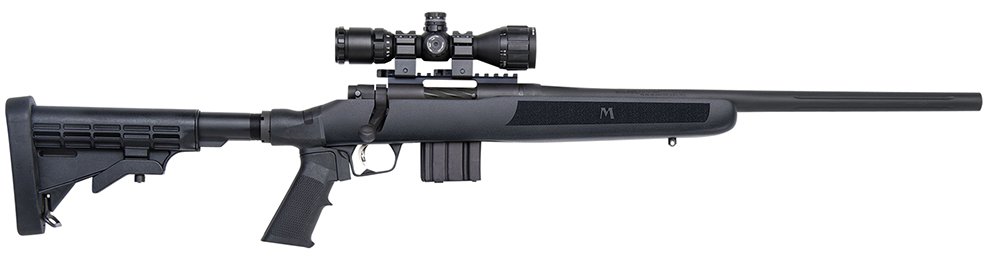 Mossberg 27748 MVP FLEX with Scope Bolt 223 Rem/5.56 NATO 18.50" 10+1 Black 6 Position Flex Synthetic Stock Blued Steel Receiver