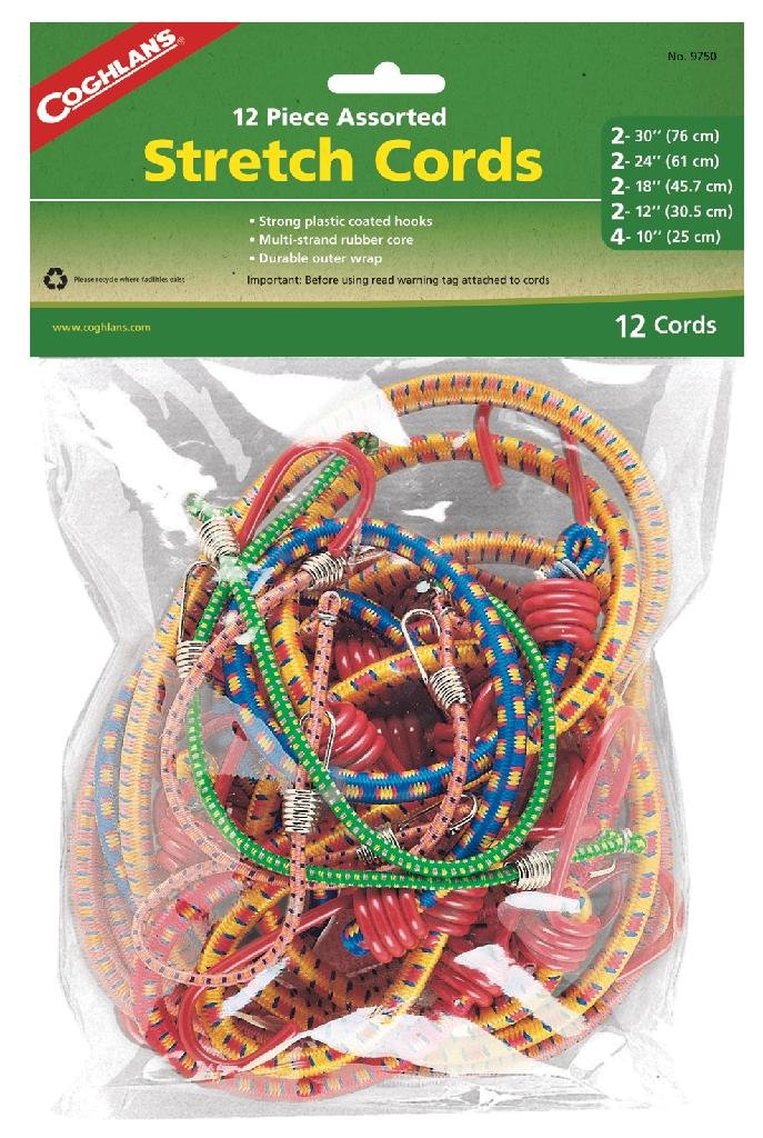 Coghlan's Stretch Cord Assortment 12-Pack Plastic-Coated Hooks