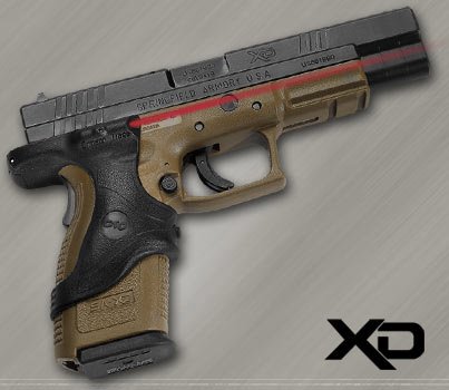 Crimson Trace LG-446 Lasergrips for Springfield XD 9mm 40 S&W Black - Crimson Trace - 0.50" AT 50 FT