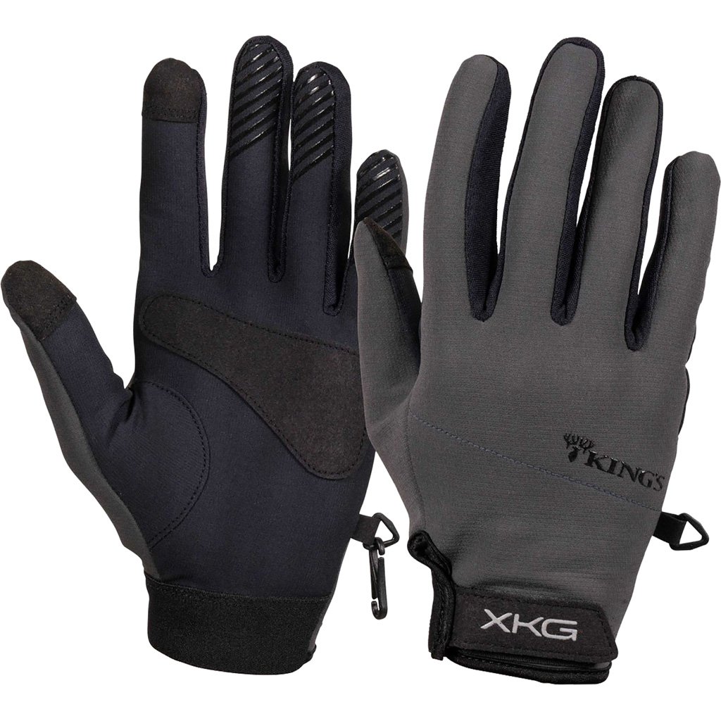 Kings XKG5050-CH-L Mid Weight Glove Charcoal Large Touchscreen Fleece