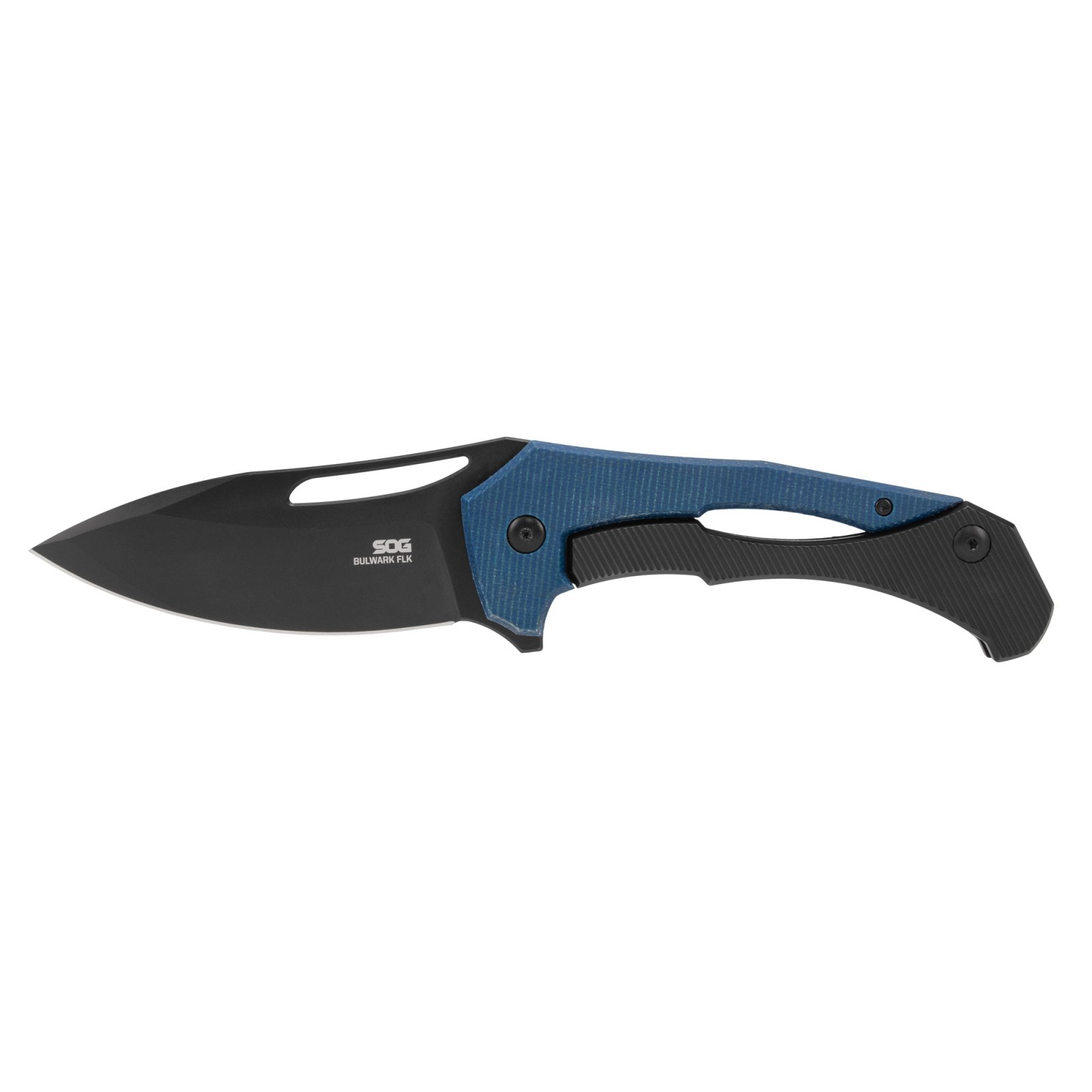 Bulwark SOG-14-24-01-57 Folding Knife 3" Drop Point Micarta Blue D2 PVD - SOG