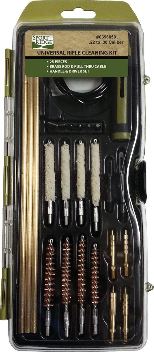 Sport Ridge 0396850 Universal Rifle Cleaning Kit, 25pc, Brass Rods - Military Armament Corporation