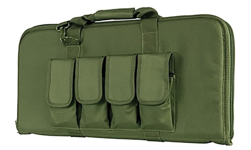 NcStar CVCP2960G-28 Vism AR/AK Pistol Case 28" Green Lockable 4 Pouches