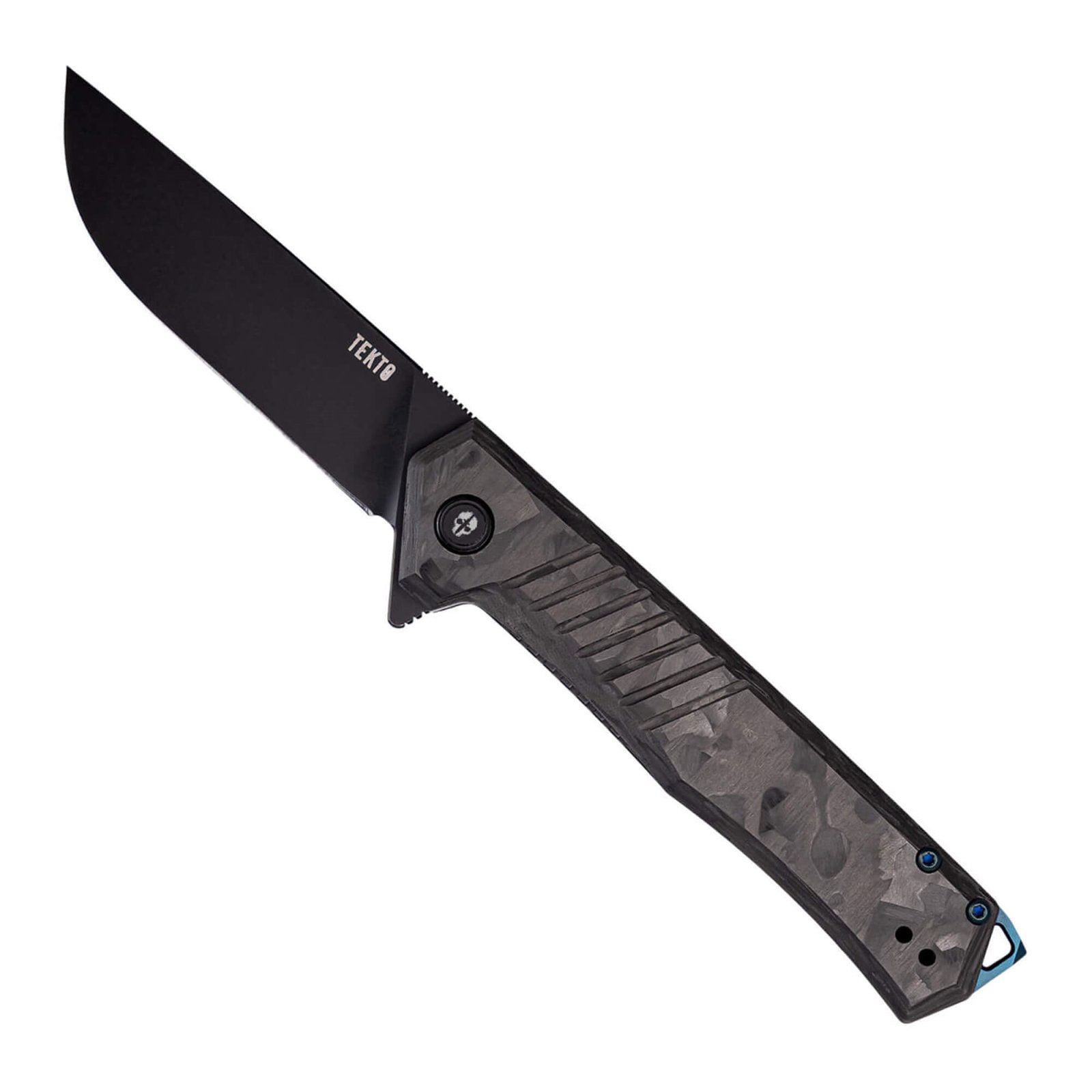 TEKTO F1 Alpha F1RCCBKD2BK1 Forged Carbon Handle Blue Accents D2