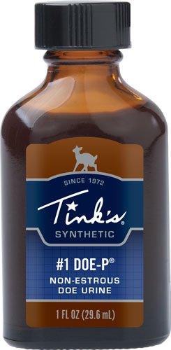 Tink's W5257 No.1 Doe-P Synthetic 1oz Glass Bottle - Trusted Hunting Accessory, All-Season Deer Lure - Tink's