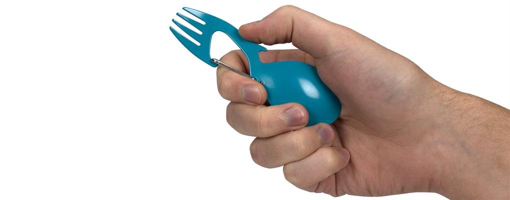 Kershaw Ration Teal Eating Utensil / Multi-Tool - 4-3/5 Overall Length