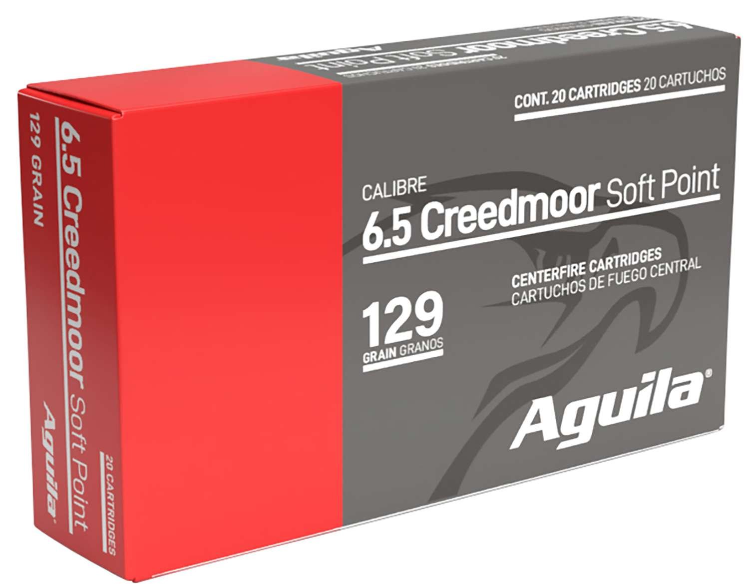 Aguila 81489AG 6.5 Creedmoor 129gr InterLock BTSP Ammo 20 Rounds