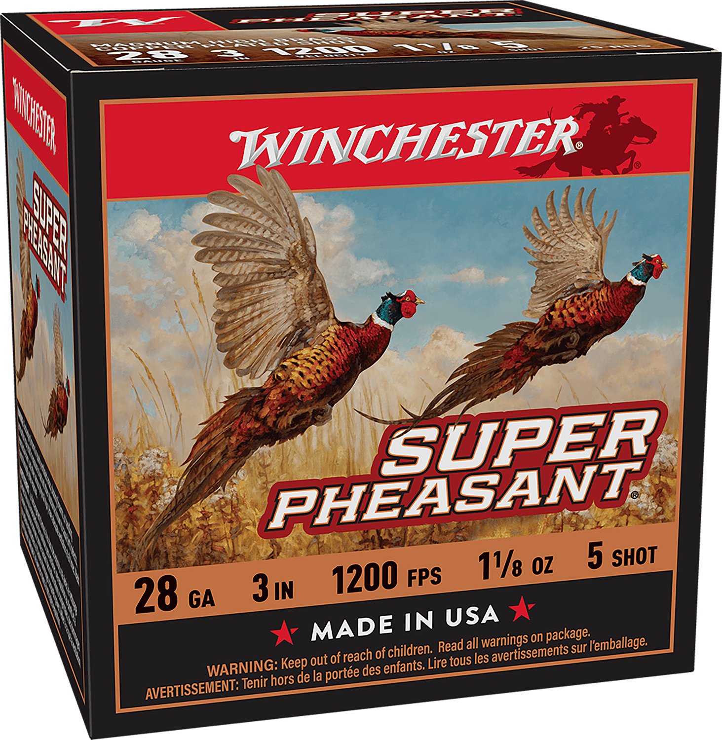 Winchester X283PH5 Super Pheasant 28Ga 3" 1-1/8oz #5 Shot 25/Box - Winchester - 28 Gauge