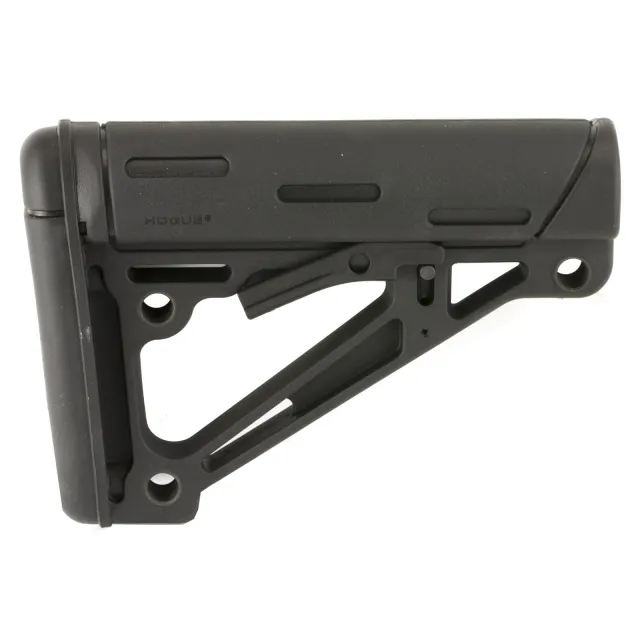 Hogue 15050 OverMolded Collapsible Buttstock Fits Commercial Tube Black - Hogue