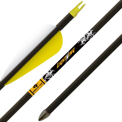 Buy Gold TIP Arrow Lightning Youth 2.5" Vane TEC Glued-In PNT 3PK LIGA253 online