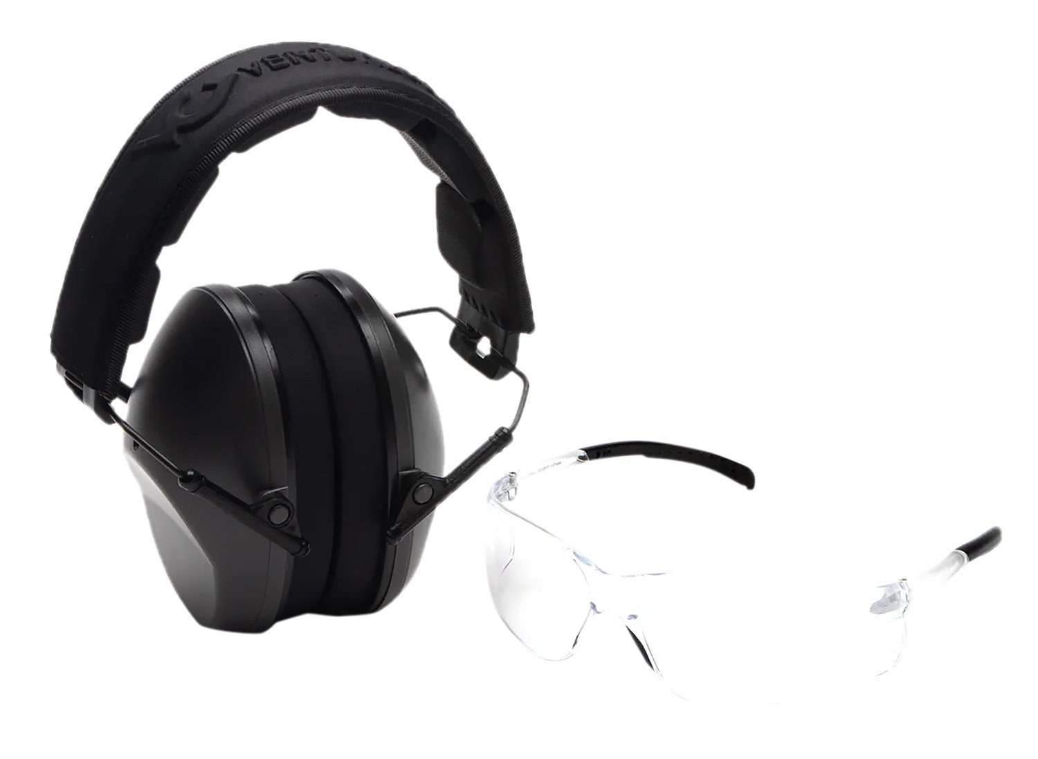 Pyramex VGCOMBO110 Eye & Ear Protection NRR 24dB Gray Padded Headband
