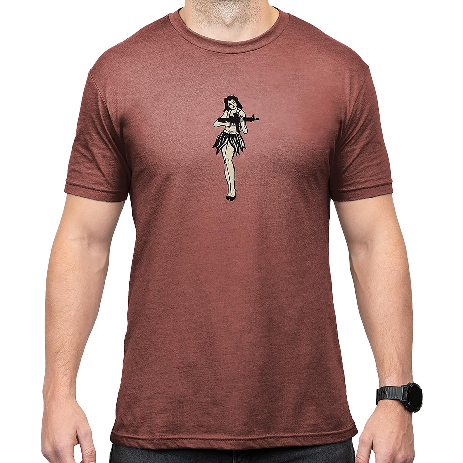 Magpul MAG1117-613-2XL Hula Girl CVC T-Shirt 2XL Redrock Heather - Magpul Industries - SHORT SLEEVE