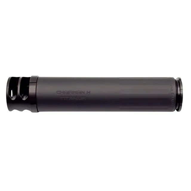 BOSS CHAIRMAN TIK - 5/8-24 - BRAKE END CAP 7.62 COMPACT LIGHT WEIGHT DUTY RATED SILENCER TITANIUM CORE MUZZLE BREAK FOR MAXIMUM MUZZLE CONTROL REDUCED SOUND SUPPRESSION CK-15060-762-TI-58-BR-BLK - B O S S SUPPRESSORS - Multi