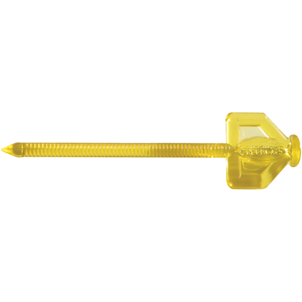 Sure-Lok Saunders Target Face Pins 100pk. Durable Plastic, Yellow, Model 1617 - Saunders