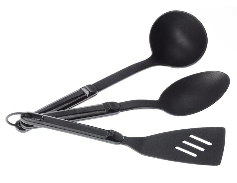 GSI Nylon 3-Piece Ring Utensil Set Heat-Resistant Nonstick-Safe
