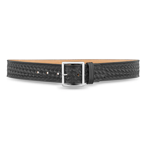 Buy 1-3/4"" Basketweave Leather Garrison Belt with Nickel Buckle online