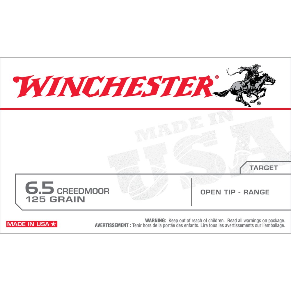 Winchester Usa65Cm 6.5 Creedmoor 125 gr Open Tip Range 20 Rounds