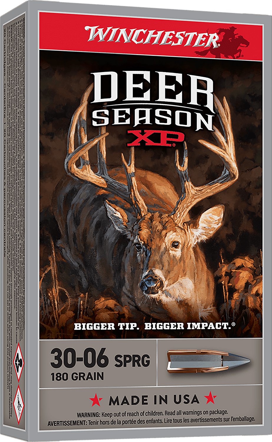 Winchester Deer Season XP Rifle Ammunition .30-06 Sprg 180gr PT 2750 fps 20/ct - Winchester - 30-06 SPFD