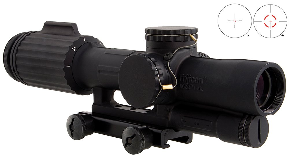 Trijicon 1600000 VCOG 1-6x24 LED Riflescope Black Anodized Red Reticle - Trijicon - 24MM