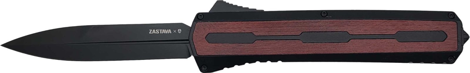 Zastava ZA7SRD A7 OTF Knife, Serbian Red Wood, S35VN Dagger Blade