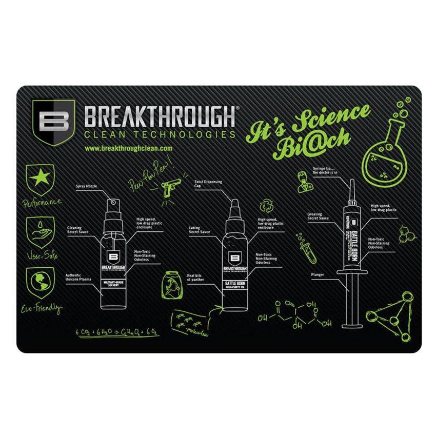 Breakthrough Clean BTRGMP Pistol Cleaning Mat Neoprene/Polyester 17" Long Breakthrough Cleaning Products Illustration - Breakthrough Clean - 11" X 17"