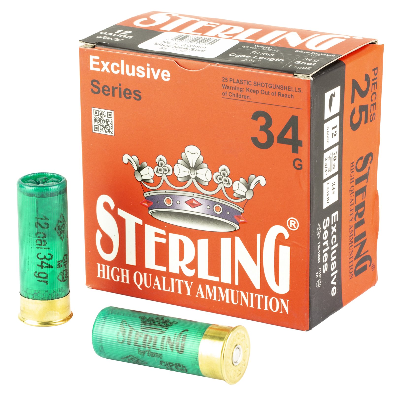 Buy Sterling Exclusive Series 12 Gauge 2.75 In #5 Shot 1-3/16 oz 25 Round online
